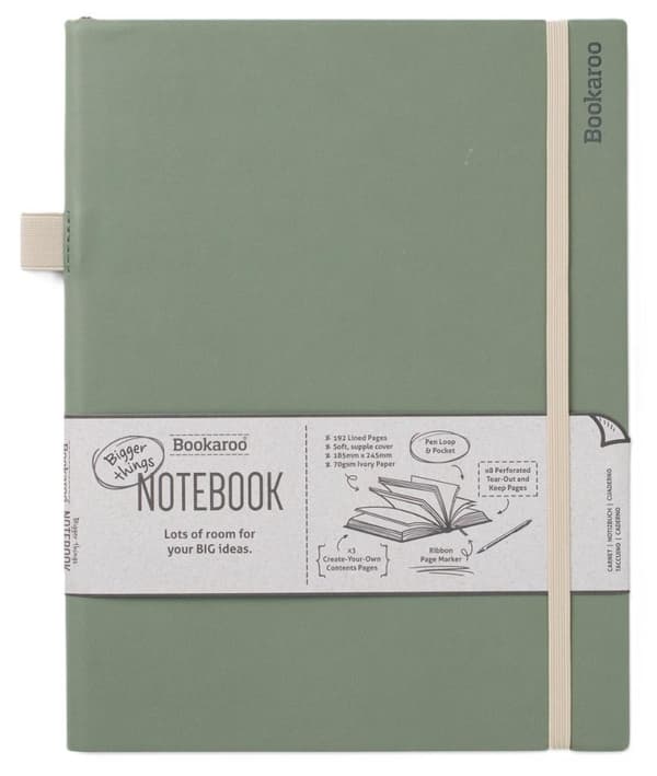 Bookaroo Notesbog Stor - Grøn