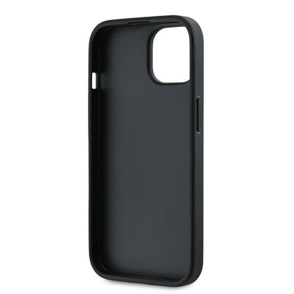Karl Lagerfeld Diagonal Quilted Script-skal till iPhone 15 Plus, Svart