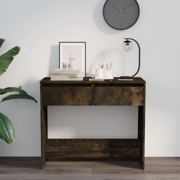vidaXL konsolbord røget eg 89x41x76,5 cm