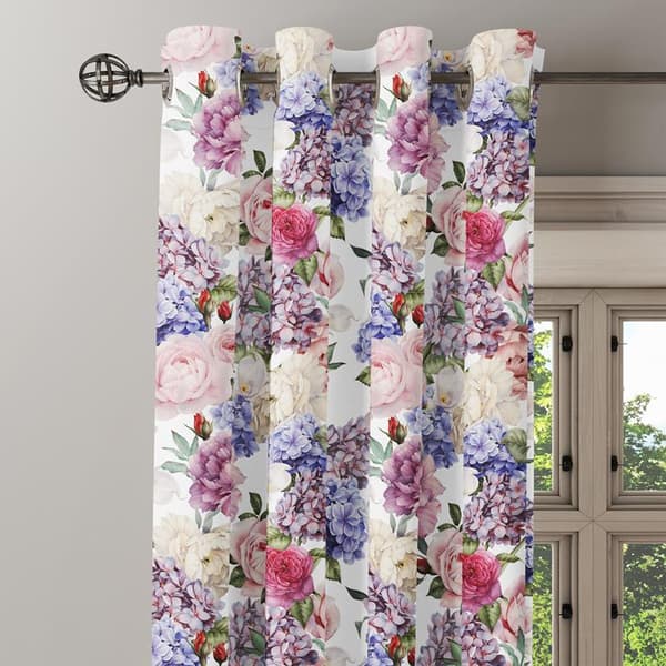Gardin med snørehuller print 062