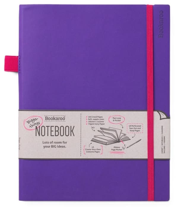Bookaroo Notesbog Stor - Lilla