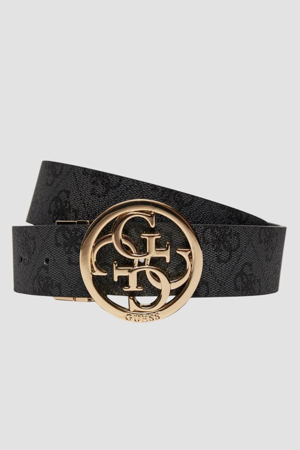 Guess Sort Vendbart Damebælte med Monogram, Noelle REV H35 S