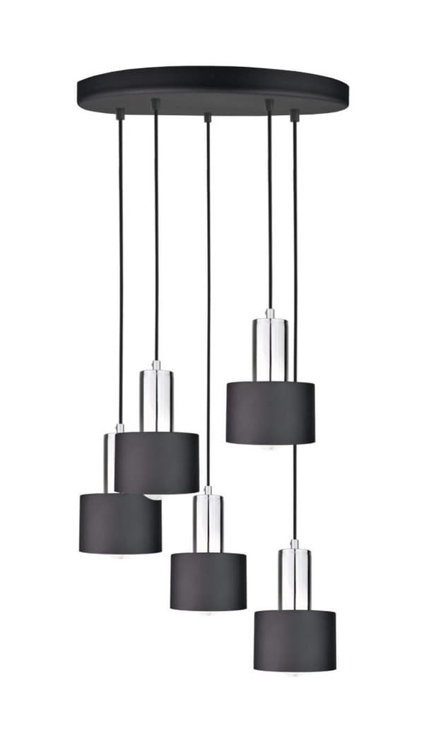 Riippuvalaisin 5xE27 LUCE MUSTA HOPEA