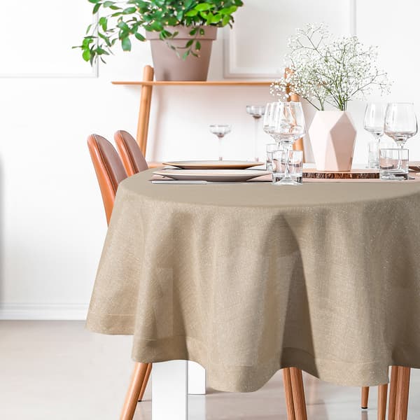 Rund duk STELLA1 180 cm guld