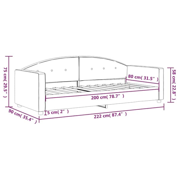 vidaXL Bäddsoffa mörkgrön 80x200 cm sammet