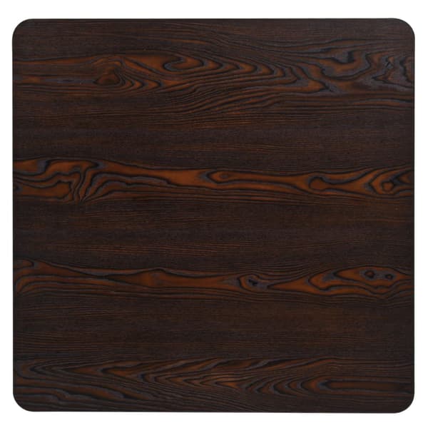 vidaXL MDF barbord med stålbas, 80x80x75 cm, ask