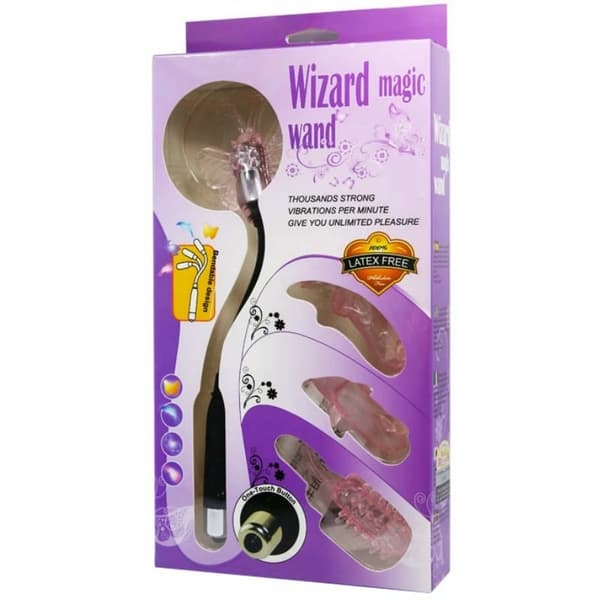 Baile Trollstav med Vibration 4 Spetsar Flexibel 10cm