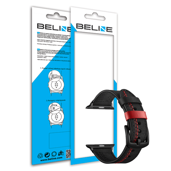 Beline Casual Watch Universalrem til 22mm Ure Sort