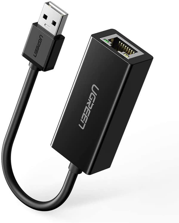 Eksternt LAN-netværkskort RJ45 - USB 2.0 100 Mbps - sort