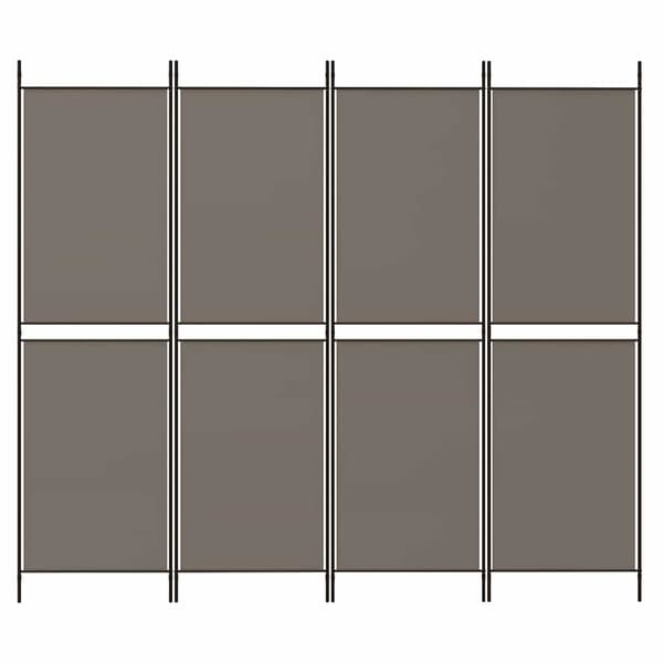 vidaXL 4-panelsskærm, antracit, 200x220 cm, stof