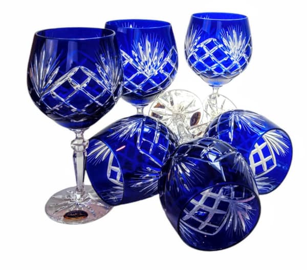 Koboltkristallvinglas 280 ml Ananas