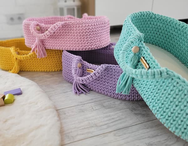 Moses Basket BOHO Bomullsdockbärare - Mint