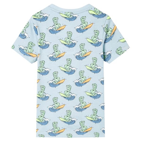 Børne pyjamas med korte ærmer, lyseblå, 128