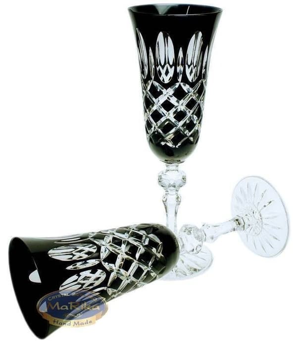 Sorte krystal champagneglas 150ml Krata Olive
