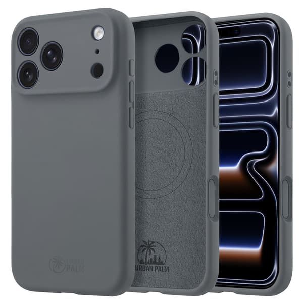 UrbanPalm iPhone 17 Pro Max Silikone-etui til MagSafe, Grafitgrå