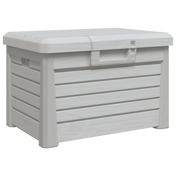 vidaXL Trädgårdskuddlåda grå 73x50,5x46,5 cm PP