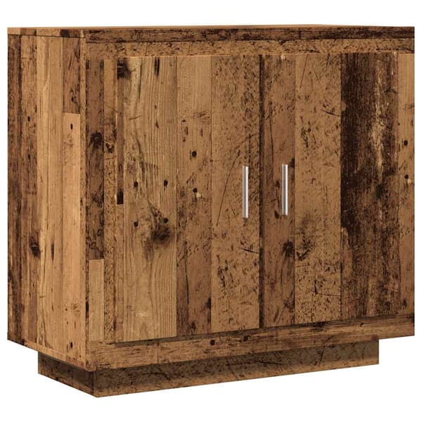 vidaXL kommode, antik træ, 80x40x75 cm, træbaseret materiale