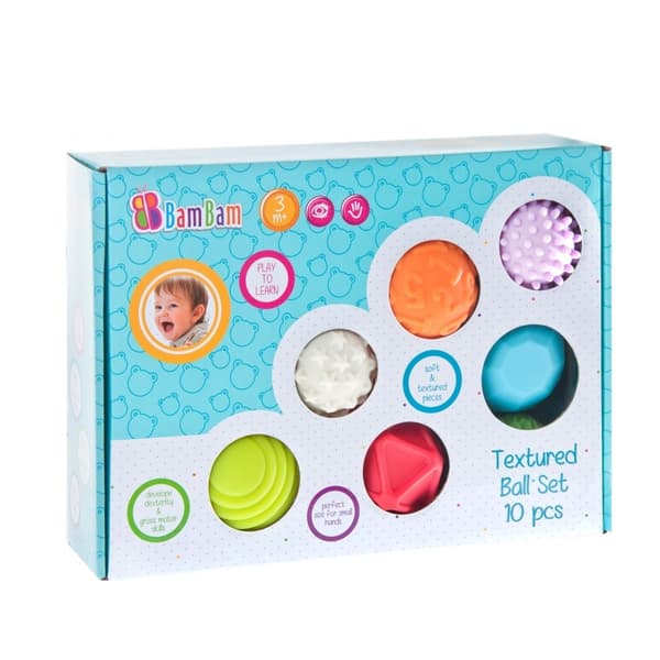 Set med 10 sensoriska bollar Bam bam 466868