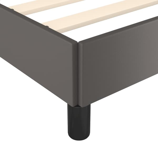 vidaXL Sängram grå 100x200 cm konstläder