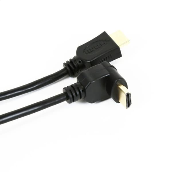OMEGA HDMI-KABEL GULD ANGULAR 1.4 4K 5M SVART [41854]