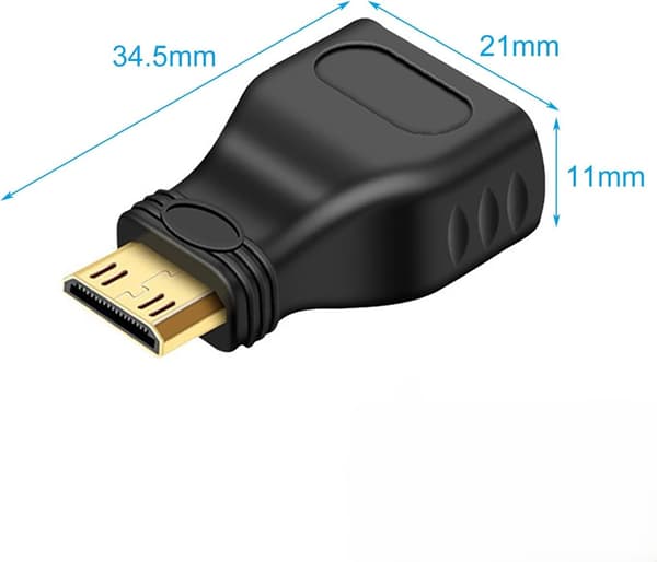 Mini HDMI - HDMI Ultra HD -sovitin LogiLink 4K HDMI -sovitin, kullattu
