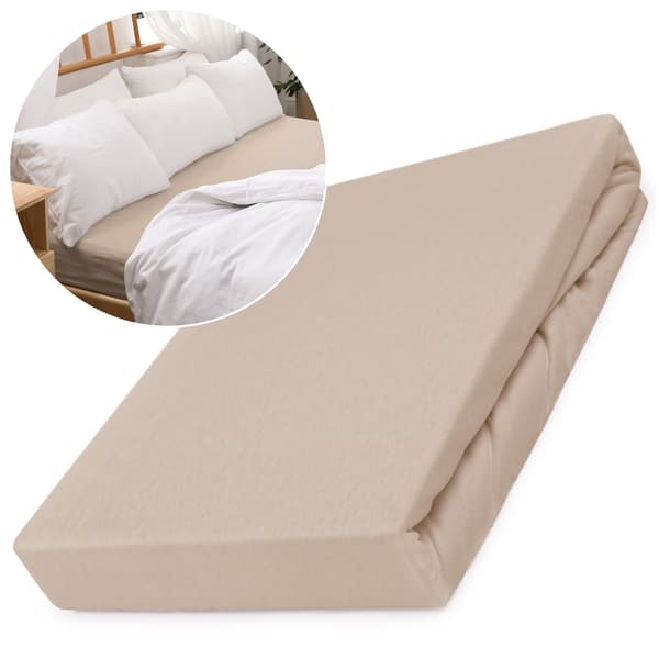 Bomuldslagner 70x140 jersey 100% bomuld beige farve