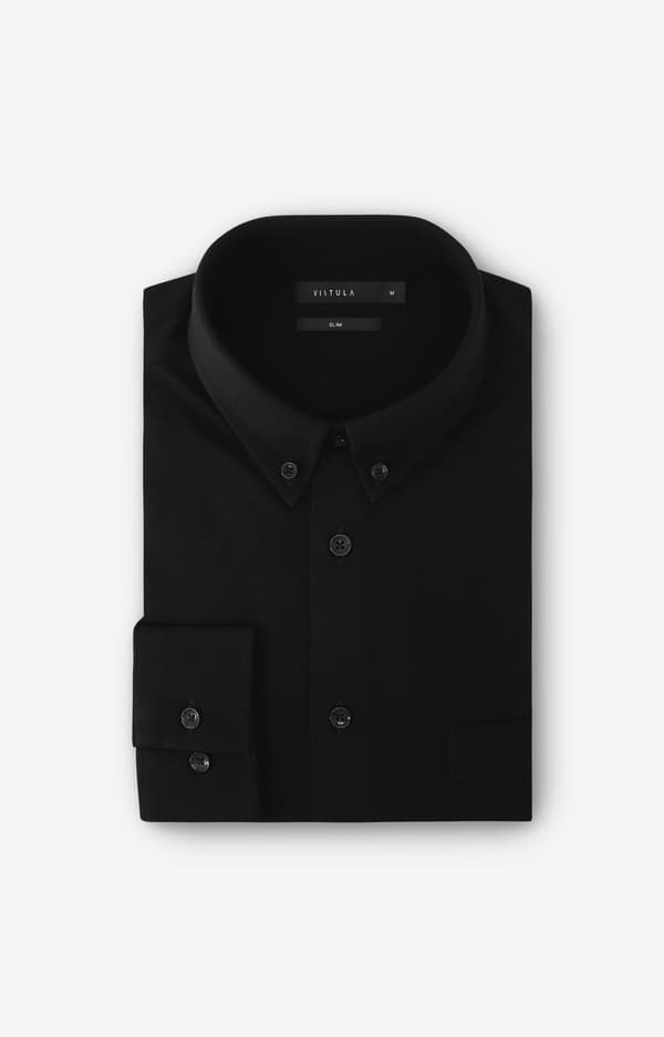 Slim fit strikskjorte L
