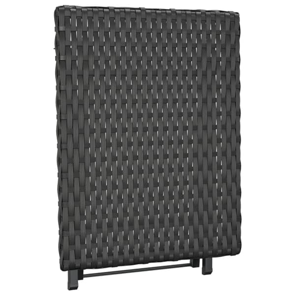 vidaXL klapbord, sort, 45x35x32 cm, polyrattan