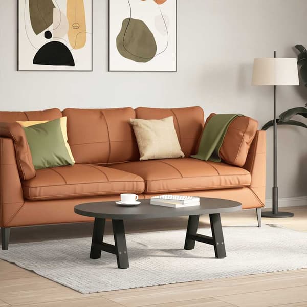 vidaXL sofabordsben, 2 stk., sort, 30x(30-31) cm, stål
