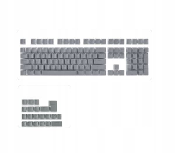 Taster til mekanisk tastatur PBT-taster Pudding 129 stk. grå