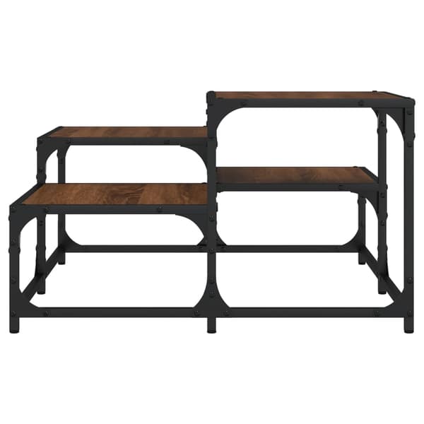 vidaXL sofabord brunt egetræ 68x68x40 cm