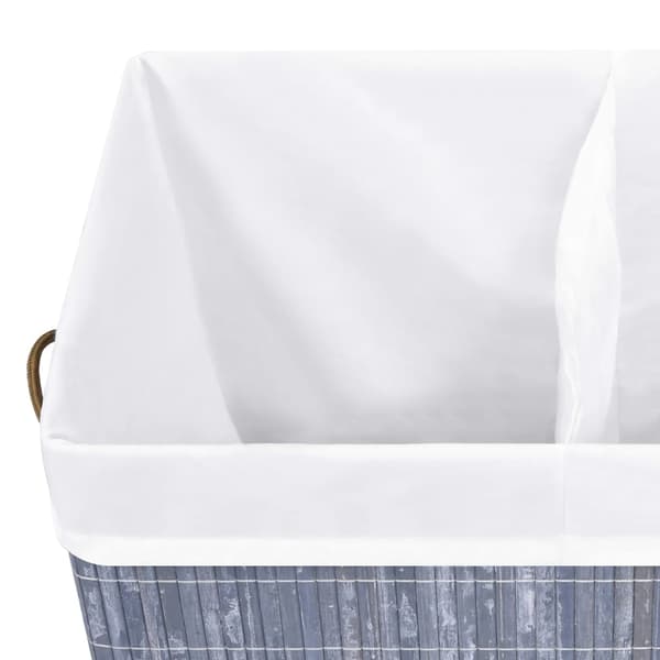 vidaXL Tvättkorg i bambu grå 100 l