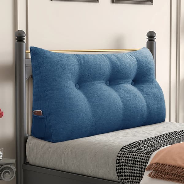 Trekantet læsepude - Blå Trekantet læsepude - Blå 80 cm