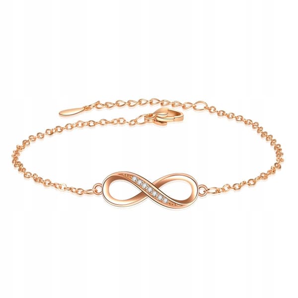 Guld Armbånd Kæder Krystaller Infinity Vedhæng