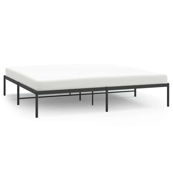 vidaXL metalsengestel sort 193x203 cm