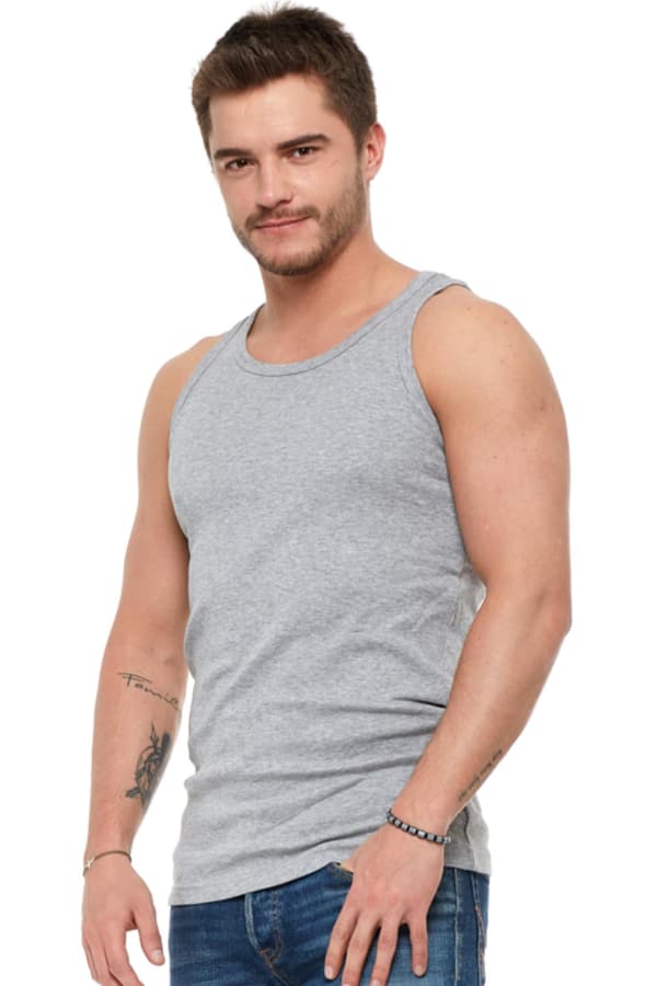 HERR-T-SHIRT 100% BOMULL MORAJ S GRÅ