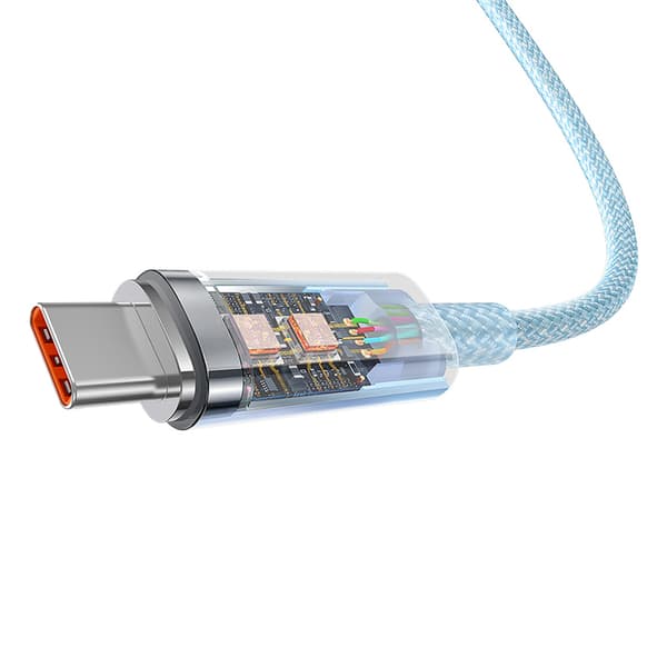 Explorer-kabel med temperatursensor USB-C 100W 1m - Blå