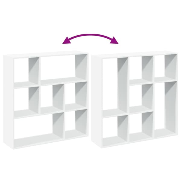 vidaXL Hyllenhet, Vit, 102x29x103,5cm, Träbaserat material