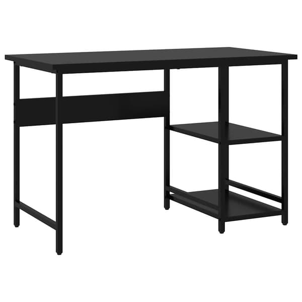 vidaXL computerbord, sort, 105x55x72 cm, MDF og metal