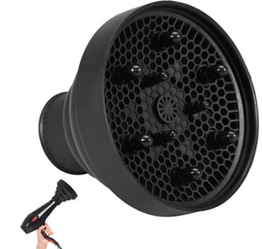Universal hårtørrerdiffuser til tørring og styling af krøllet hår
