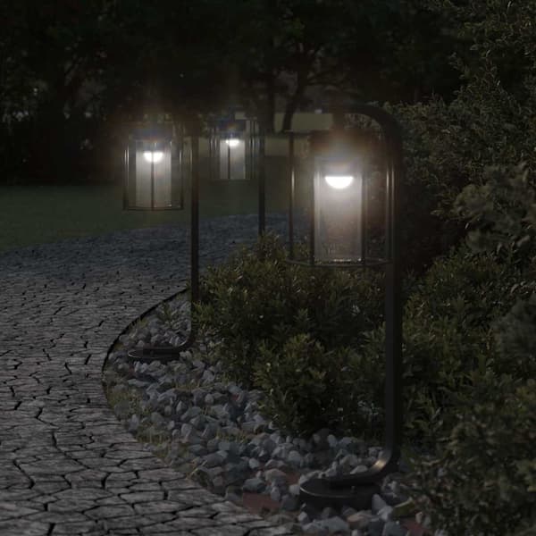 vidaXL havegulvlamper, 3 stk., sort, 60 cm, rustfrit stål