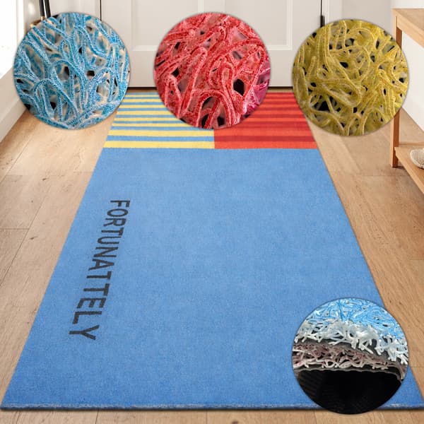 [paczb] Tæppe 60x180cm Moderne Vinyl Loop Måtte D28867