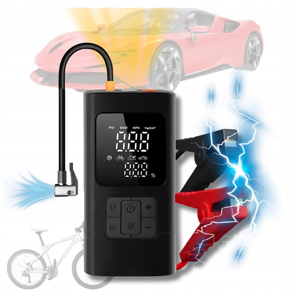 Jump Starter 4i1 BOOSTER Bilstarter Kompressor Powerbank