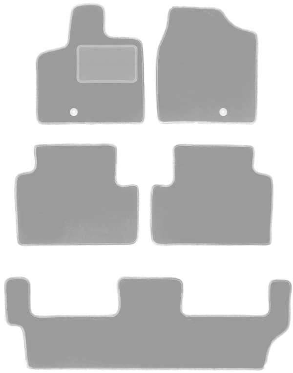 Grå bilmattor till: Dodge Caravan IV 7-sitsig (2008-2016)