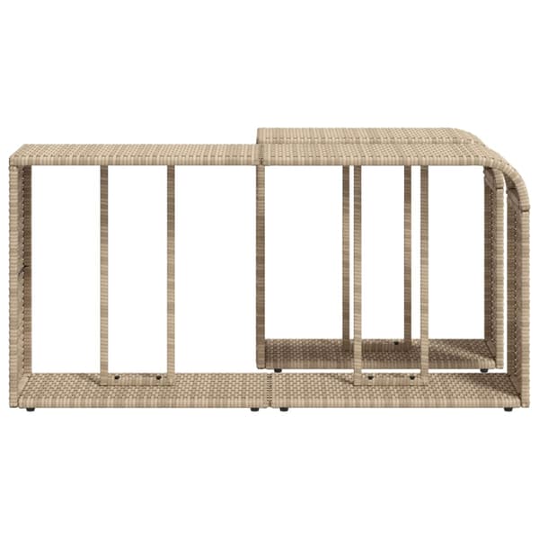 vidaXL Hyllyt, 2 kpl, Beige, Polyrottinki