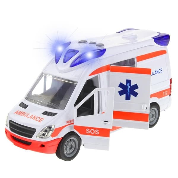 Ambulance Van Bilkørsel Lyde Båre Åbner Døre