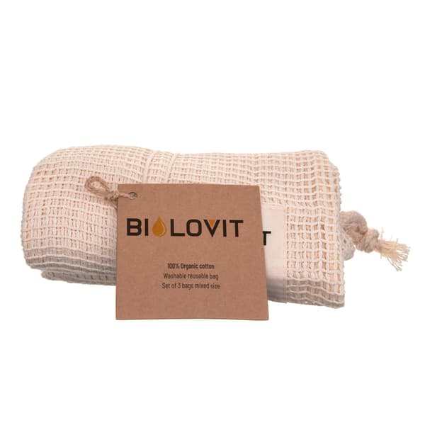 Bilovit Zero Waste indkøbsposesæt - 3 dele
