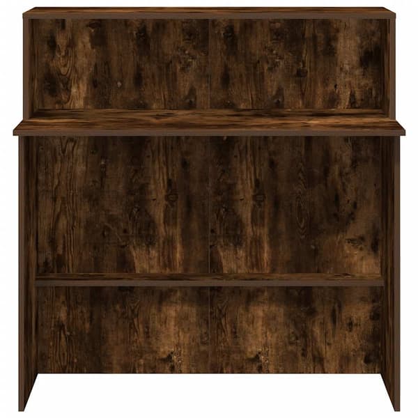 vidaXL receptionsdisk røget eg 100x50x103,5 cm limet træ