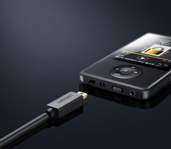 USB - mini-USB-kabel 480 Mbps 1 m svart
