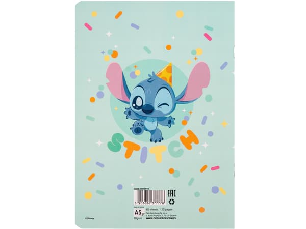Disney Lilo & Stitch A5 skolblock 60 ark linjerade 77778 coolpack